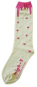 Image of Bloody Heart Socks (pink x beige)