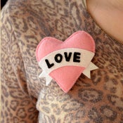 Image of Love Vintage Tattoo Style Heart Brooch