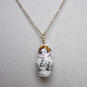 Image of Russian Doll Necklace - White