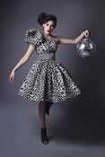 Image of Bubble Dress - Black and White