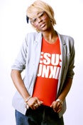 Image of JJ ORIGINAL RED LOGO TEE - Womens