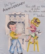 Image of Vintage Greeting Card - Anniversary  - 1948