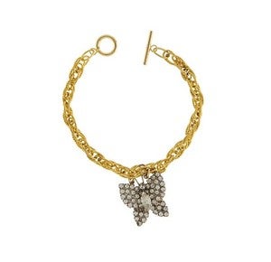 Image of c1940 Butterfly Pendant Bracelet 