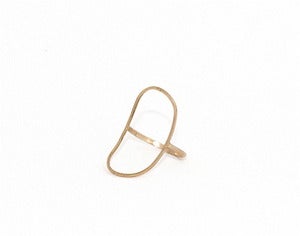 Image of empty oval ring (gold)