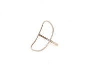Image of empty oval ring (silver)