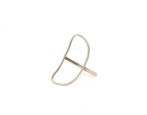 Image of empty oval ring (silver)