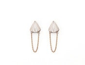 Image of galaga earrings with gold chain