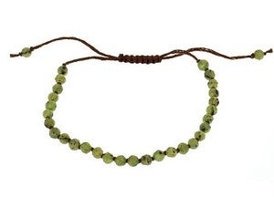 Image of Hand Knotted Olive Jade Bead Bracelet