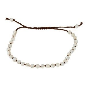 Image of Hand Knotted Mother of Pearl Bead Bracelet