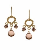 Image of Small Circle Earring, Vermeil w. Stones