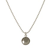 Image of Small Faceted Setting Necklace, Sterling Silver