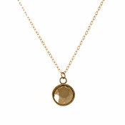 Image of Small Faceted Setting Necklace, Gold Fill & Vermeil