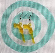 Image of Pirate Gun earrings - yellow / blue