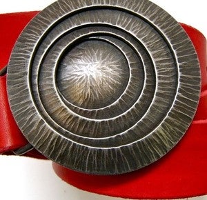 Image of Graphite Buckle Crosshatched Texture