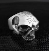 Image of Skull ring "Ride Or Die" (massive silver, argent massif)