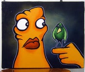 Image of Giving the bird the finger.