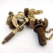 Image of UNION Parts & Recreation Toolbox Necklace- Clamp Charm on Ballchain Necklace 