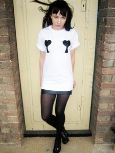 Image of SMUT tassel heart t-shirt 