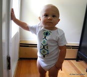 Image of Cute Little Man Appliqued Neck Tie Bodysuit