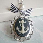 Image of Quirky Maritime Anchor Cameo Necklace