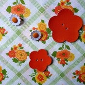 Image of fleurs en cuir (lot de 3)