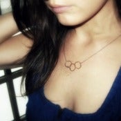 Image of distressed three circles necklace
