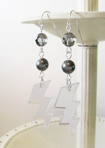 Image of Silver High Voltage Earrings [Available in 4 colors]
