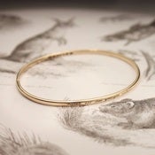 Image of gold message bangle...  {細いメッセージ･バングル}