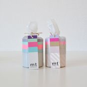 Image of Set de masking tape Sweet carreaux gris et rayé rose