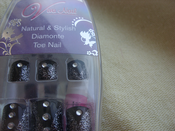 Image of Black False Nails for Toes