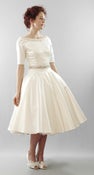 Image of Christy – Silk duchess satin full skirt gown