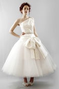 Image of Astor - Hand woven silk and tulle asymmetric gown