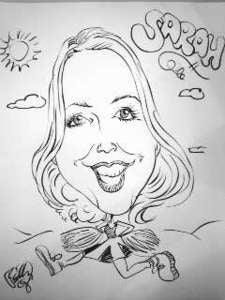 Image of BLACK & WHITE CARICATURES FROM PHOTOS (Single) Sent to your home 11x14