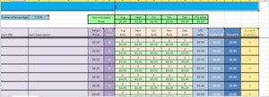 Image of Consignment Tracker Spreadsheet