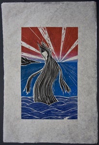 Image of Woodblock Print: Alex Diamond | Dancer (Into The Night WP#03)