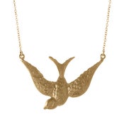 Image of Large Swallow Necklace, Gold Fill & Vermeil