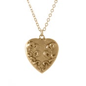 Image of Heart Casting Necklace, Gold Fill & Vermeil