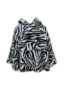 Image of Zebra Print Fleece Poncho 