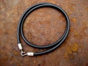 Image of Rubber necklace cord with sterling clasp