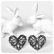 Image of ♥ PAPERCUT LOVE HEART EARRINGS #1