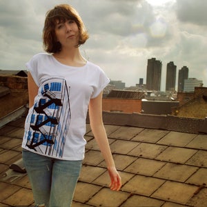 Image of 'Fire escape' rolled sleeve tunic t-shirt