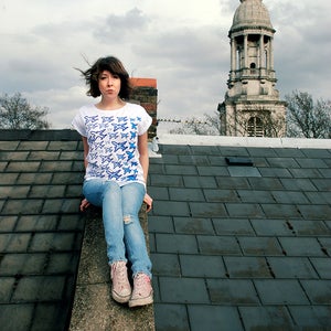 Image of 'Planes' rolled sleeve tunic t-shirt