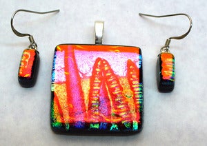 Image of Estray Sunset - pendant & drop set 01