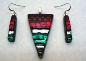 Image of Triangular Night Sky Pendant & Drop Set - 06