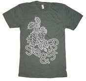 Image of Leaf Tee (Forest Green Heather)