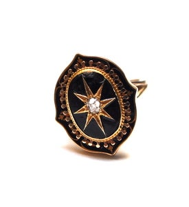 Image of One off Antique 9ct gold and diamond ring