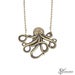 Image of Octopus Take Over Antiqued Gold Necklace