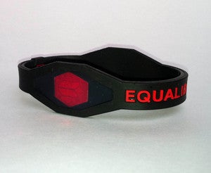 Image of Signature Model: Black N' Red - Titanium Infused Silicone Wristband