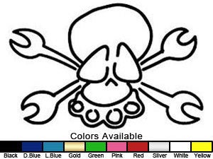 Image of CF Skully Logo Die-Cut Vinyl Decal