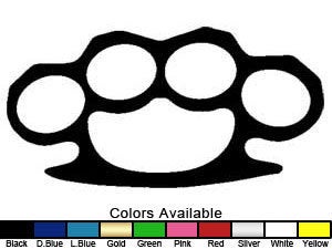 Image of Brass Knuckle Die-Cut Vinyl Decal
